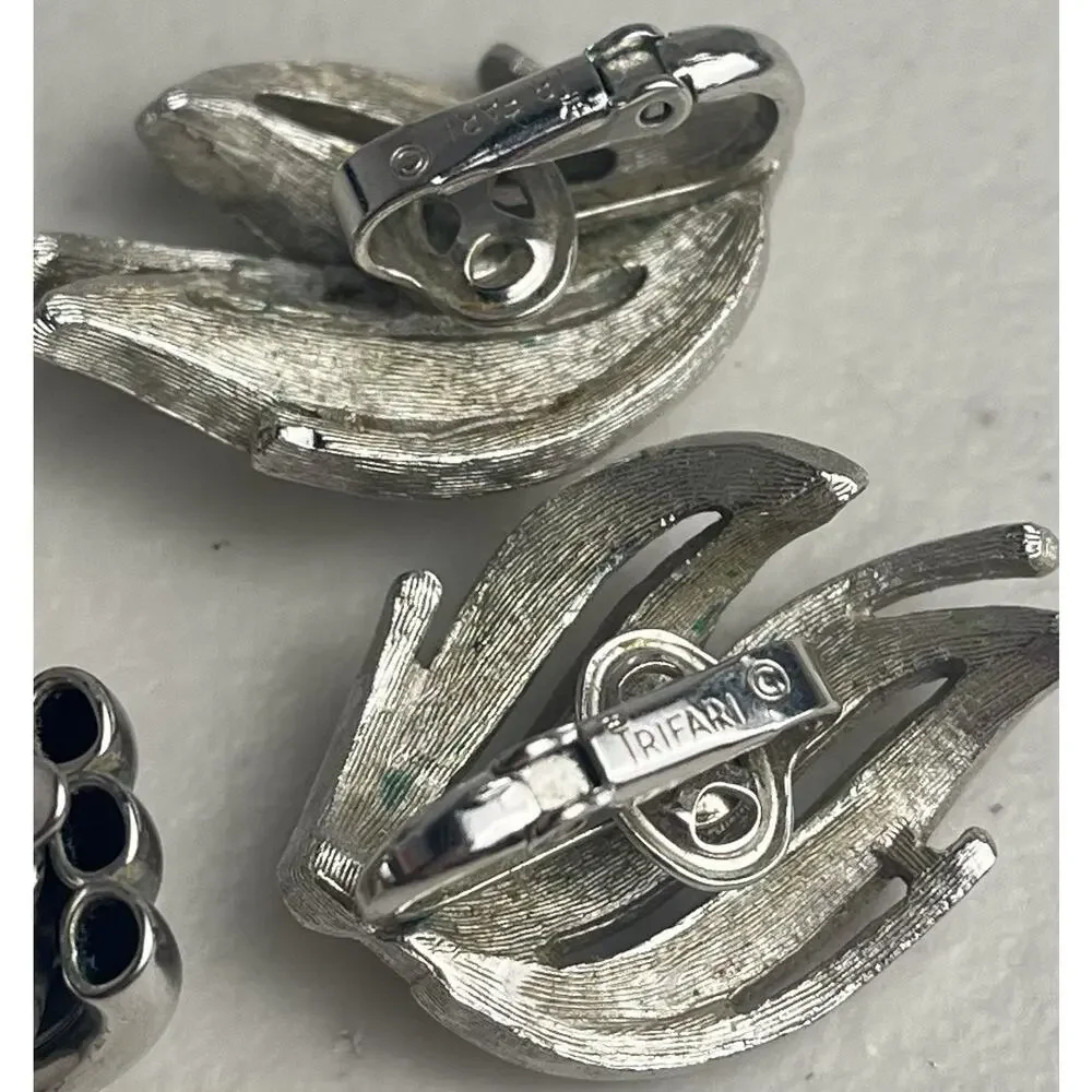 Trifari clip earrings
